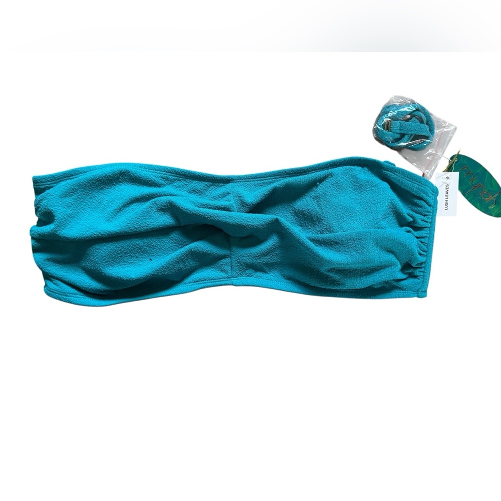 Teal Bandeau Top with detachable straps size XL
